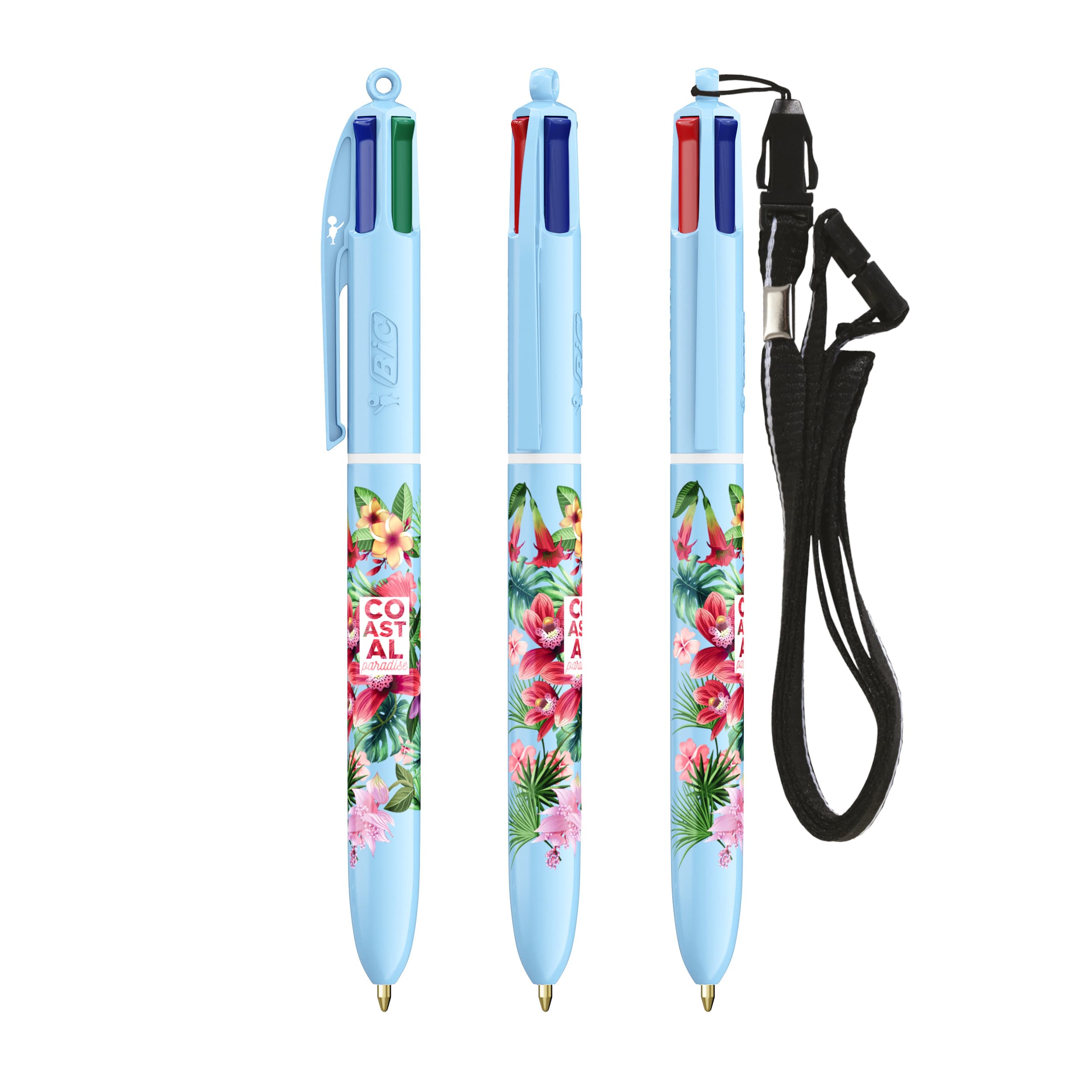BIC® 4 COLOURS® PASTEL + LANYARD-Bolígraf