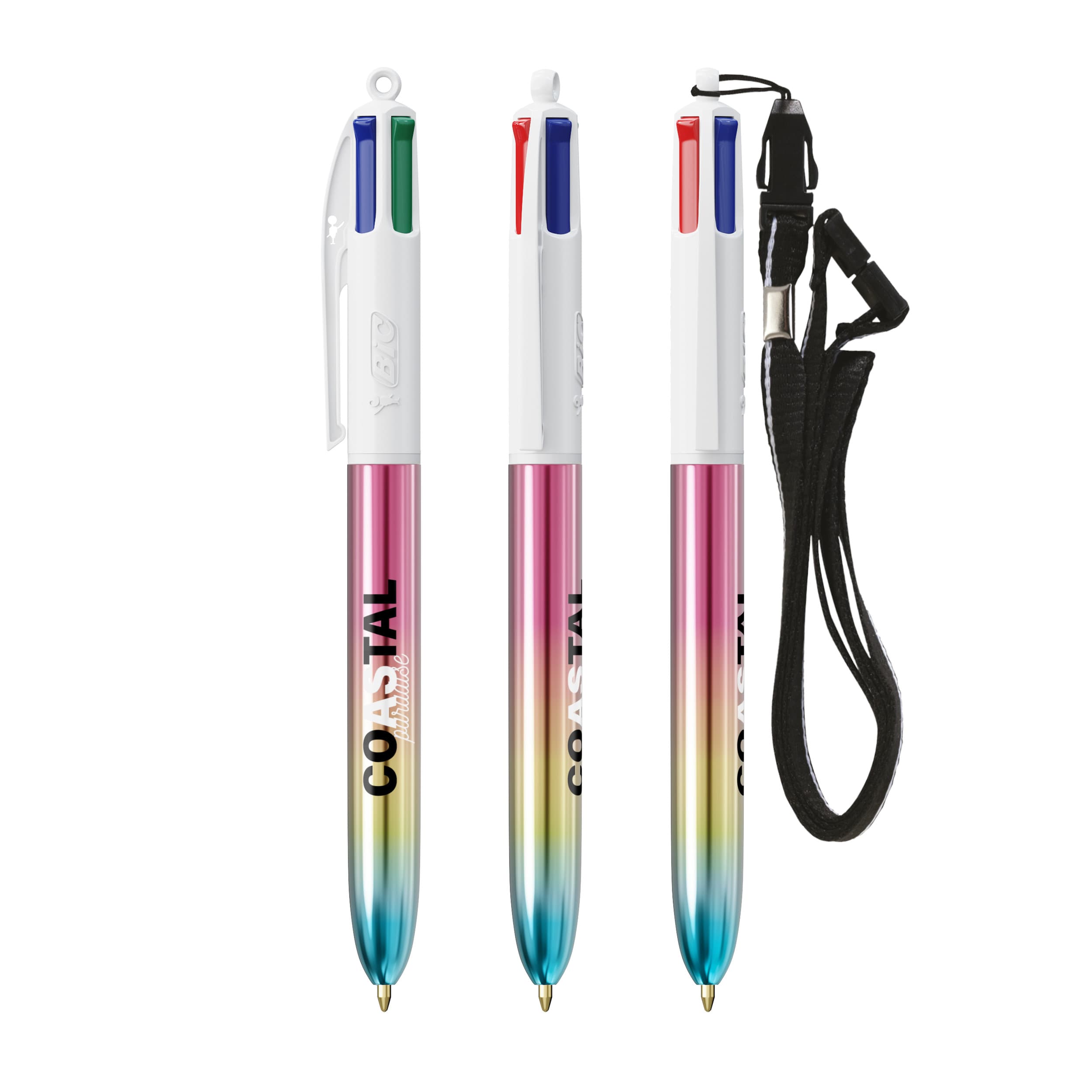 BIC® 4 COLOURS® GRADIENT + LANYARD-Clip