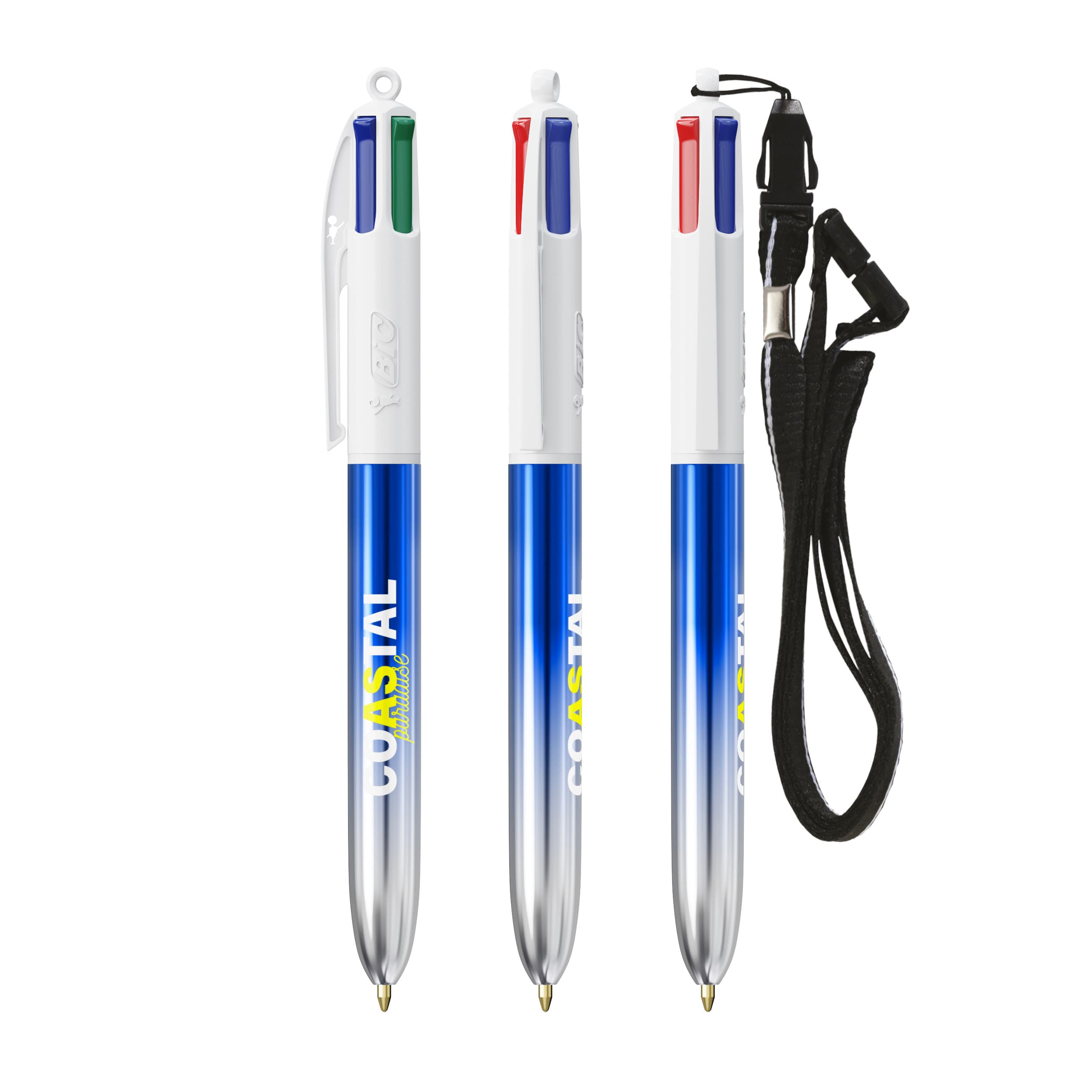 BIC® 4 COLOURS® BICOLOR + LANYARD-Clip