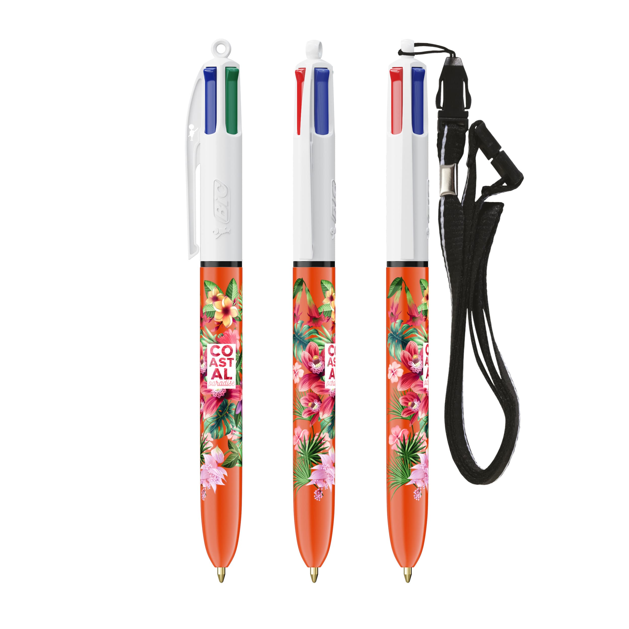 BIC® 4 COLOURS® FINE + LANYARD-Lanyard