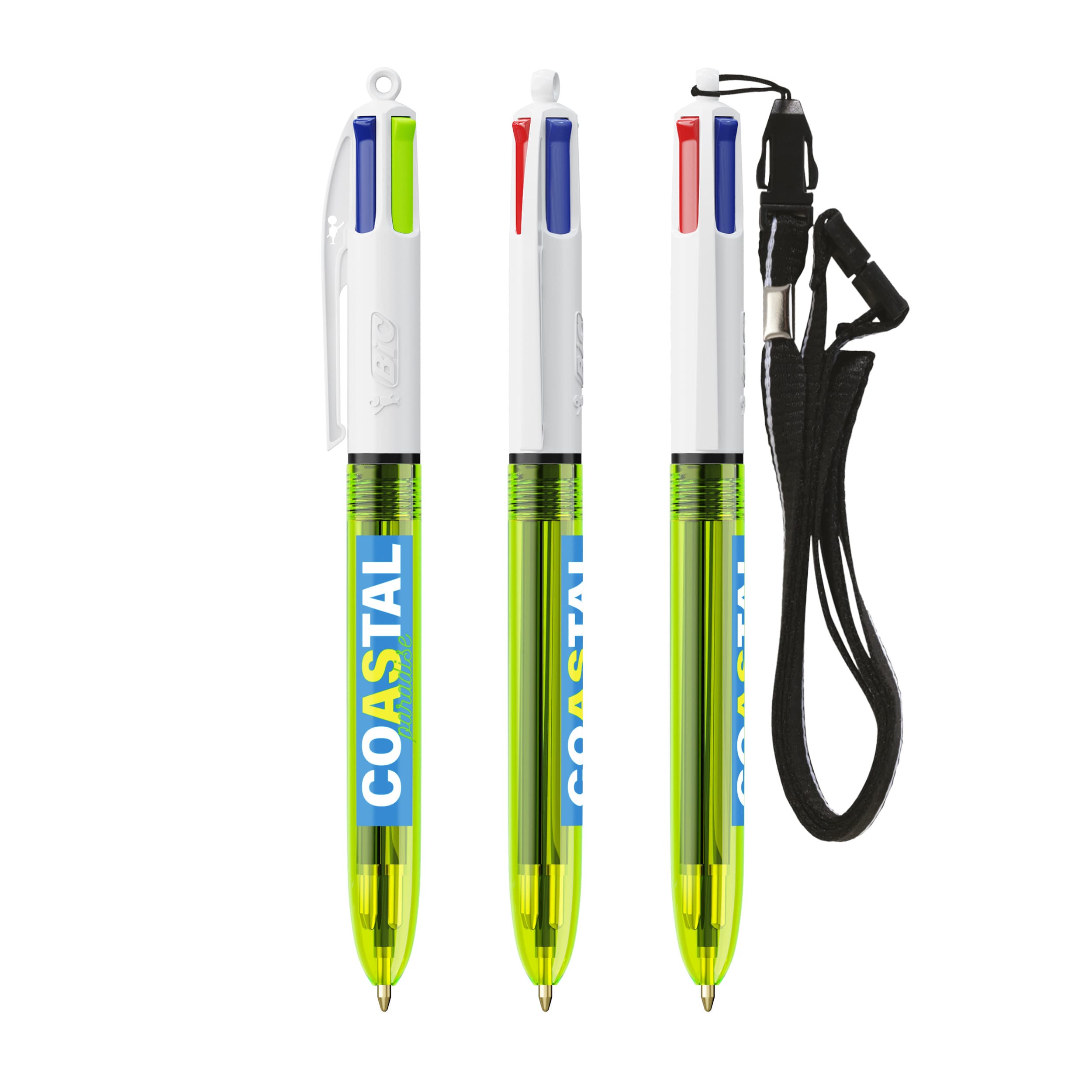 BIC® 4 COLOURS® FLUO + LANYARD-Subratllador