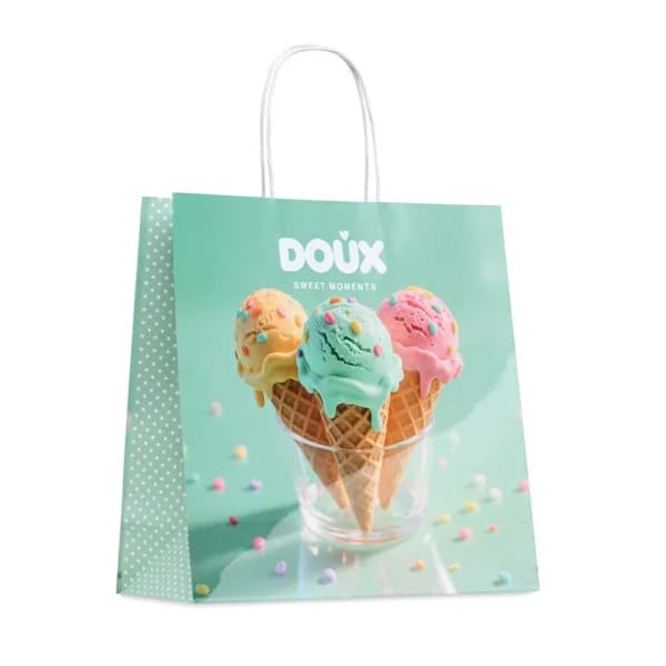 Bossa de paper kraft brillant, 31 × 31 cm
