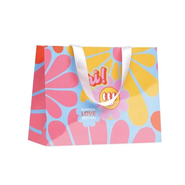 Bossa de paper d'alta gamma plegable en pla, 31 × 24 cm